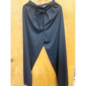 Fashion Bug Black Pull On Pants Elastic Waist Drawstring Relaxed Fit L / XL